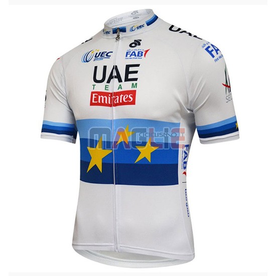 2018 Maglia UCI World Champion Leader UAE Manica Corta Lite Bianco